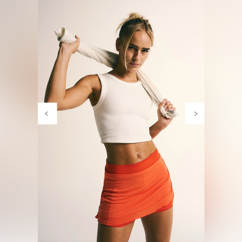 FP Movement White Free Throw Crop Muscle Tank- XL